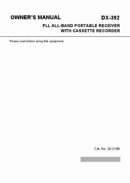 Radio Shack Cassette Player DX-392-page_pdf